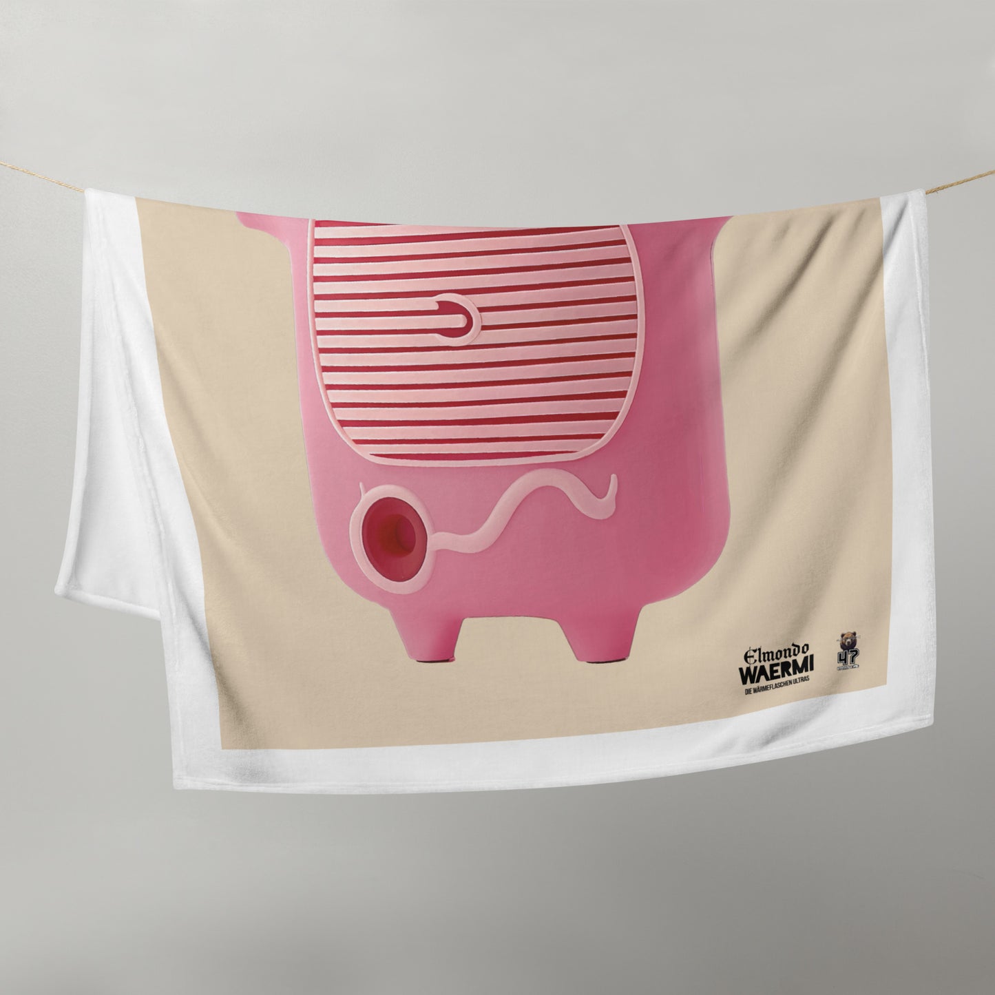 ELMONDO — Wärmeflaschen-Ultra. Kuscheldecke (Champagne)