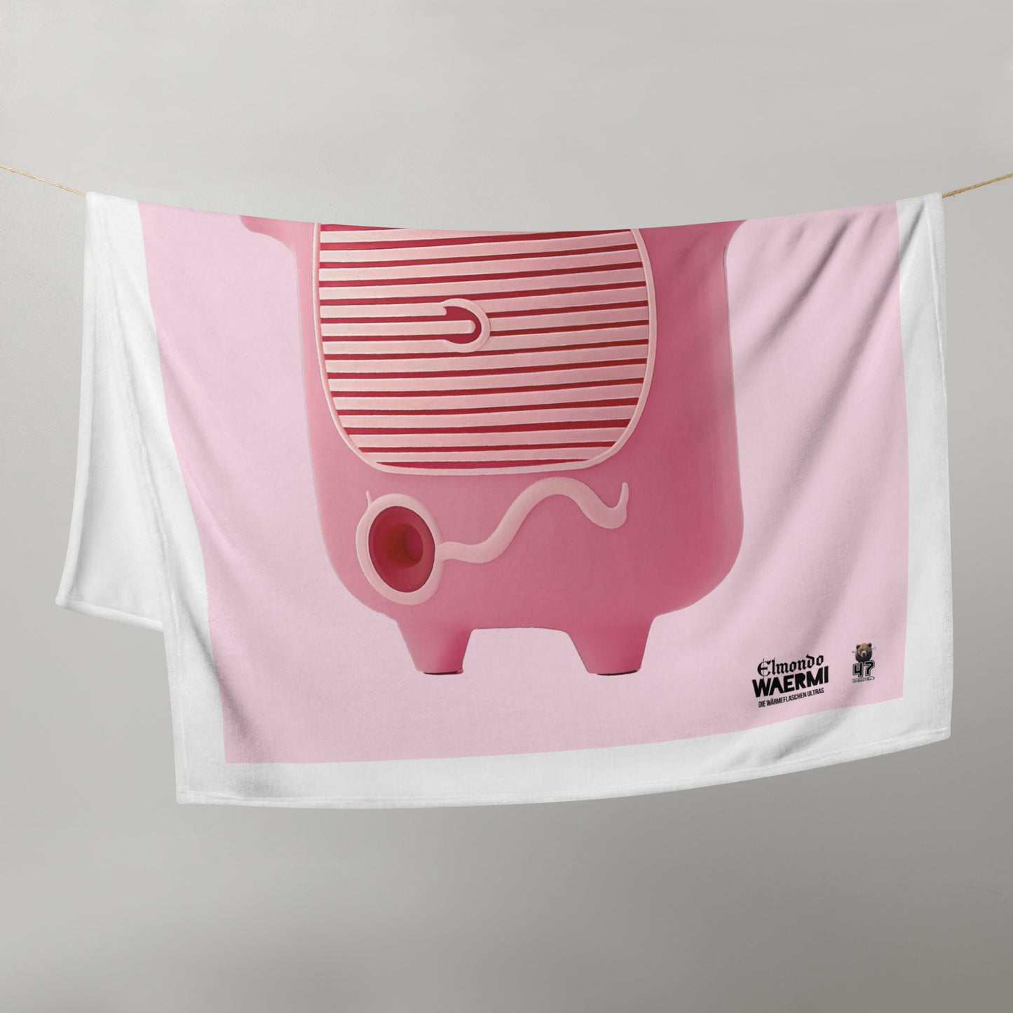 ELMONDO — Wärmeflaschen-Ultra. Kuscheldecke (Pig Pink)