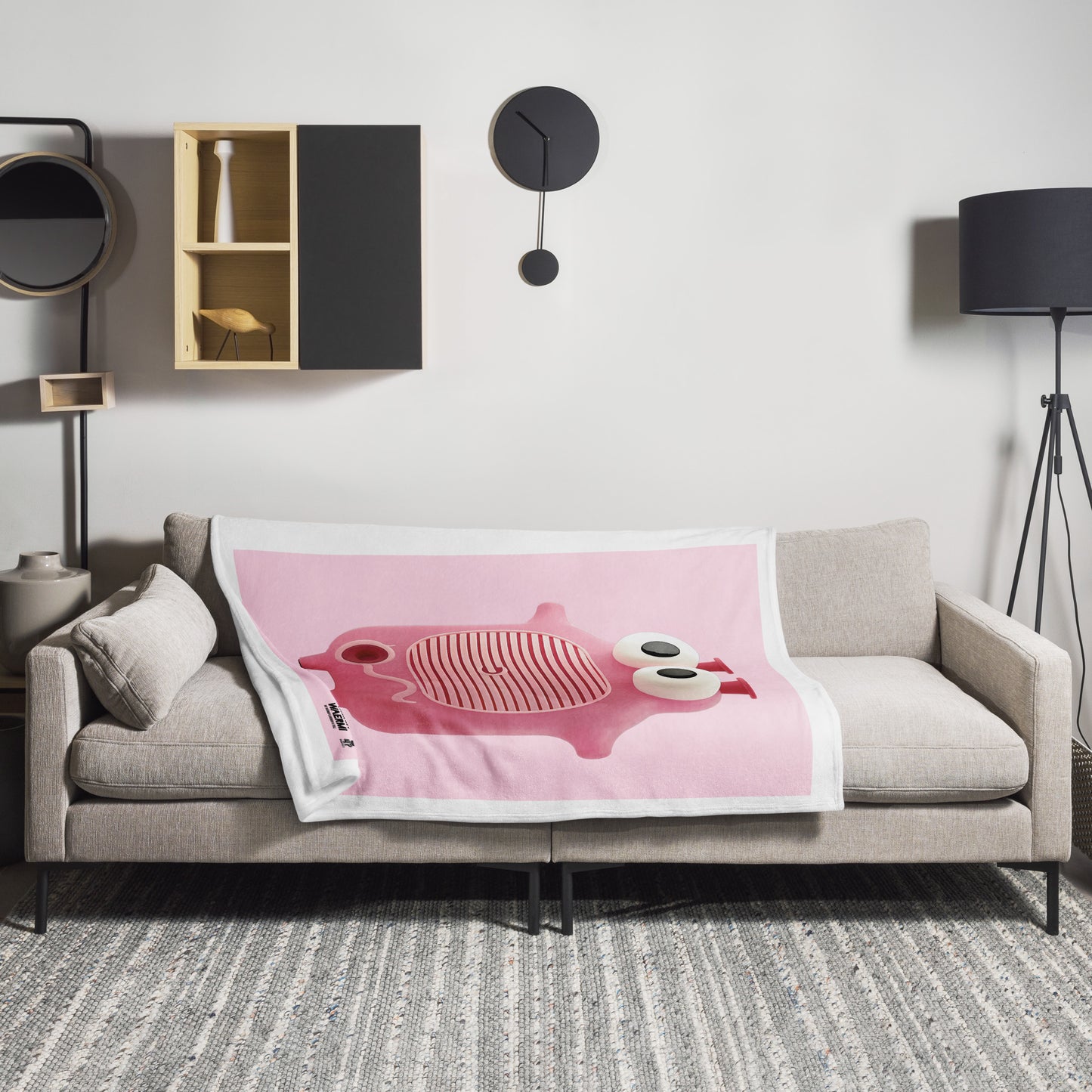 ELMONDO — Wärmeflaschen-Ultra. Kuscheldecke (Pig Pink)