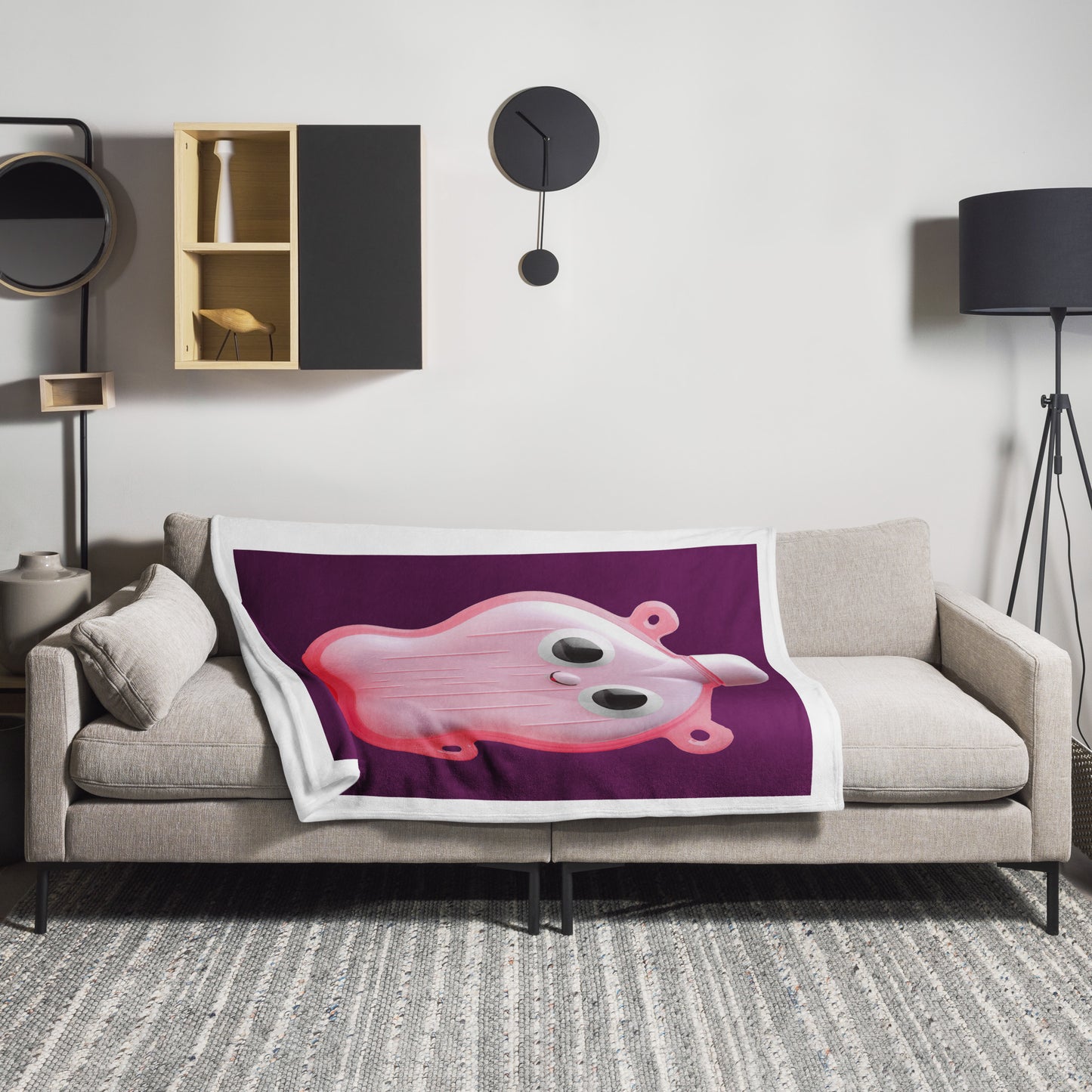 NIEDLOWSKAJA — Wärmeflaschen-Ultra. Kuscheldecke (Tyrian Purple)