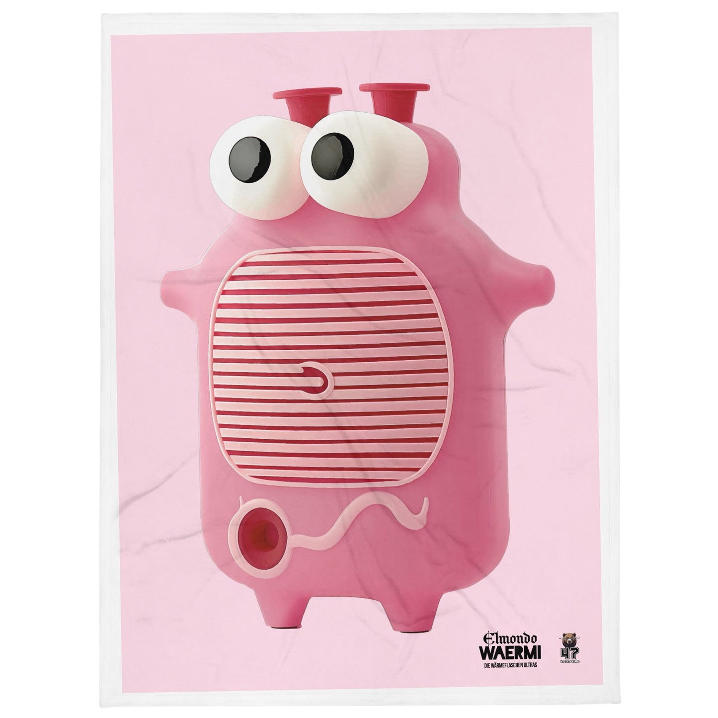 ELMONDO — Wärmeflaschen-Ultra. Kuscheldecke (Pig Pink)
