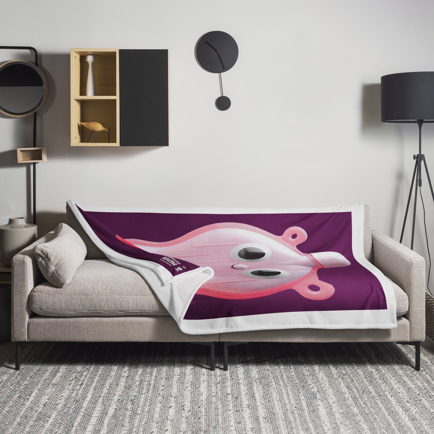 NIEDLOWSKAJA — Wärmeflaschen-Ultra. Kuscheldecke (Tyrian Purple)